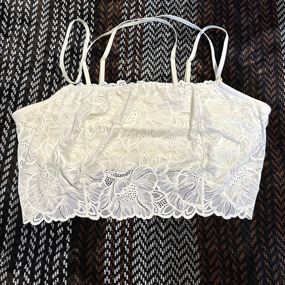 White Lace Crop Top